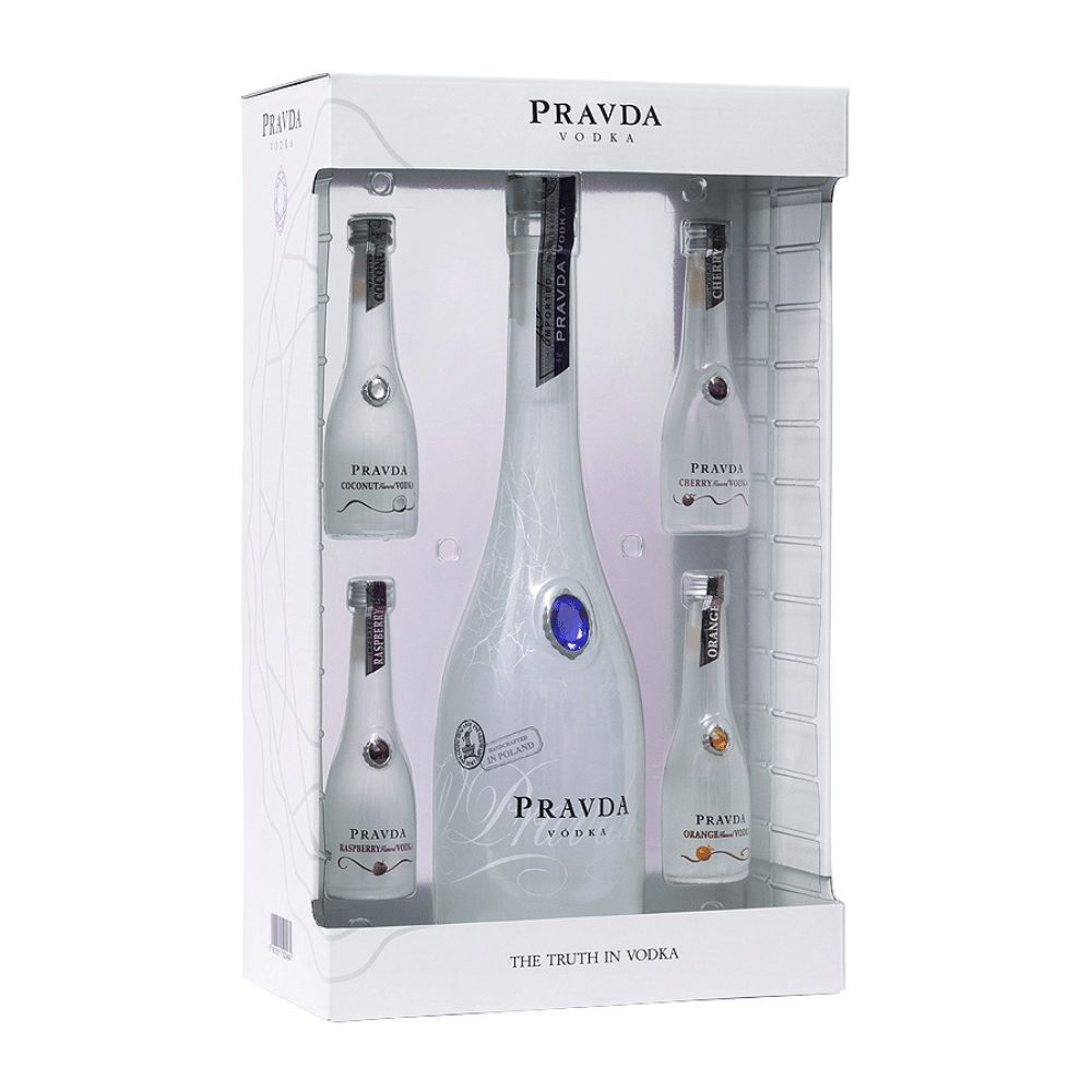Wódka Pravda 40% 700 ml + 4 miniaturki