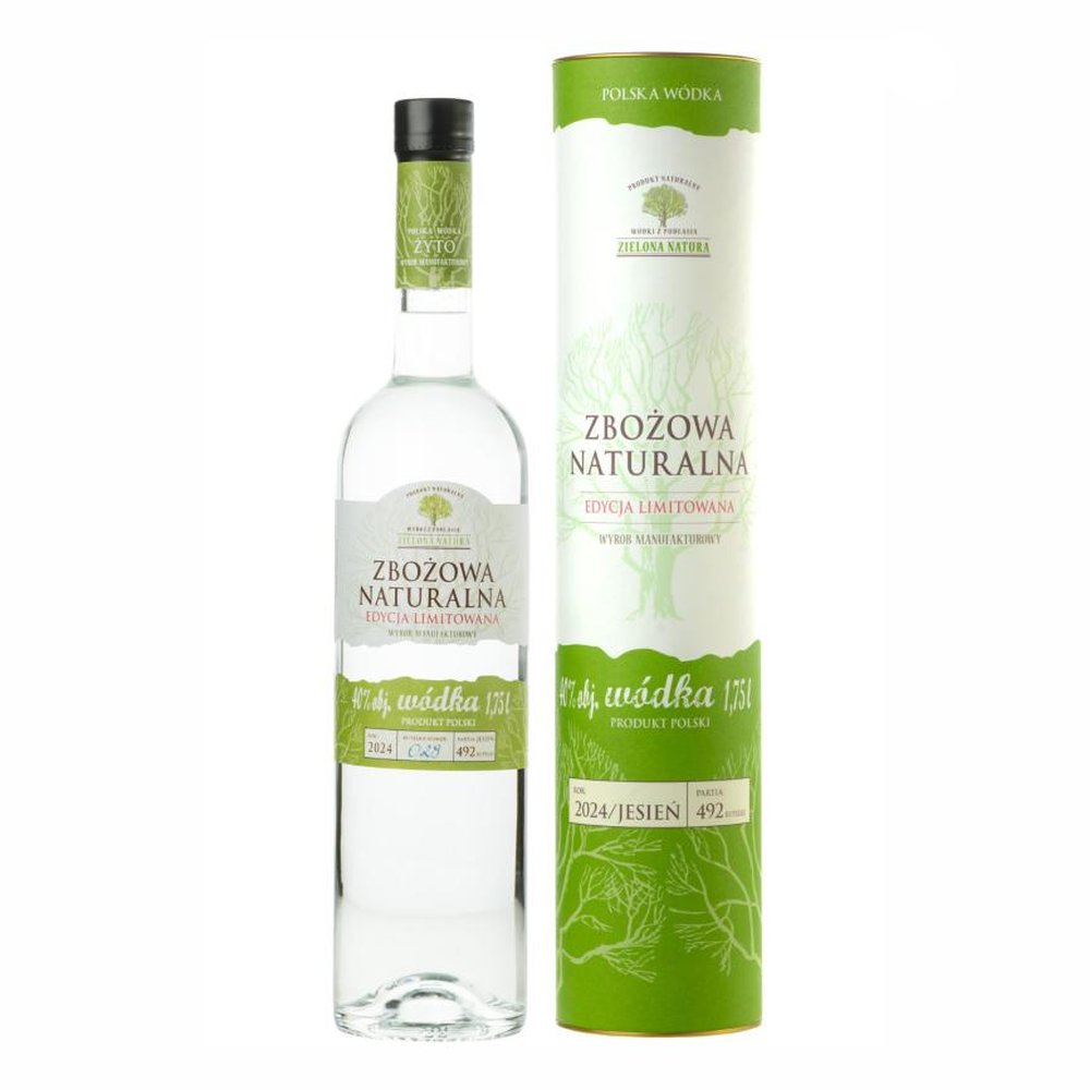 Zielona Natura Wódka Zbożowa Tuba 40% 1750 ml