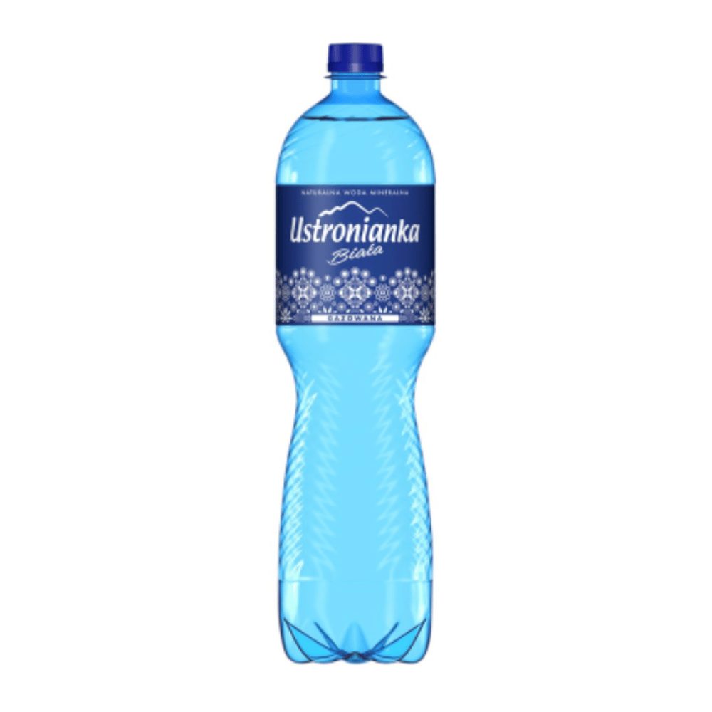 Woda Ustronianka Mineralna gazowana 1500 ml DRS