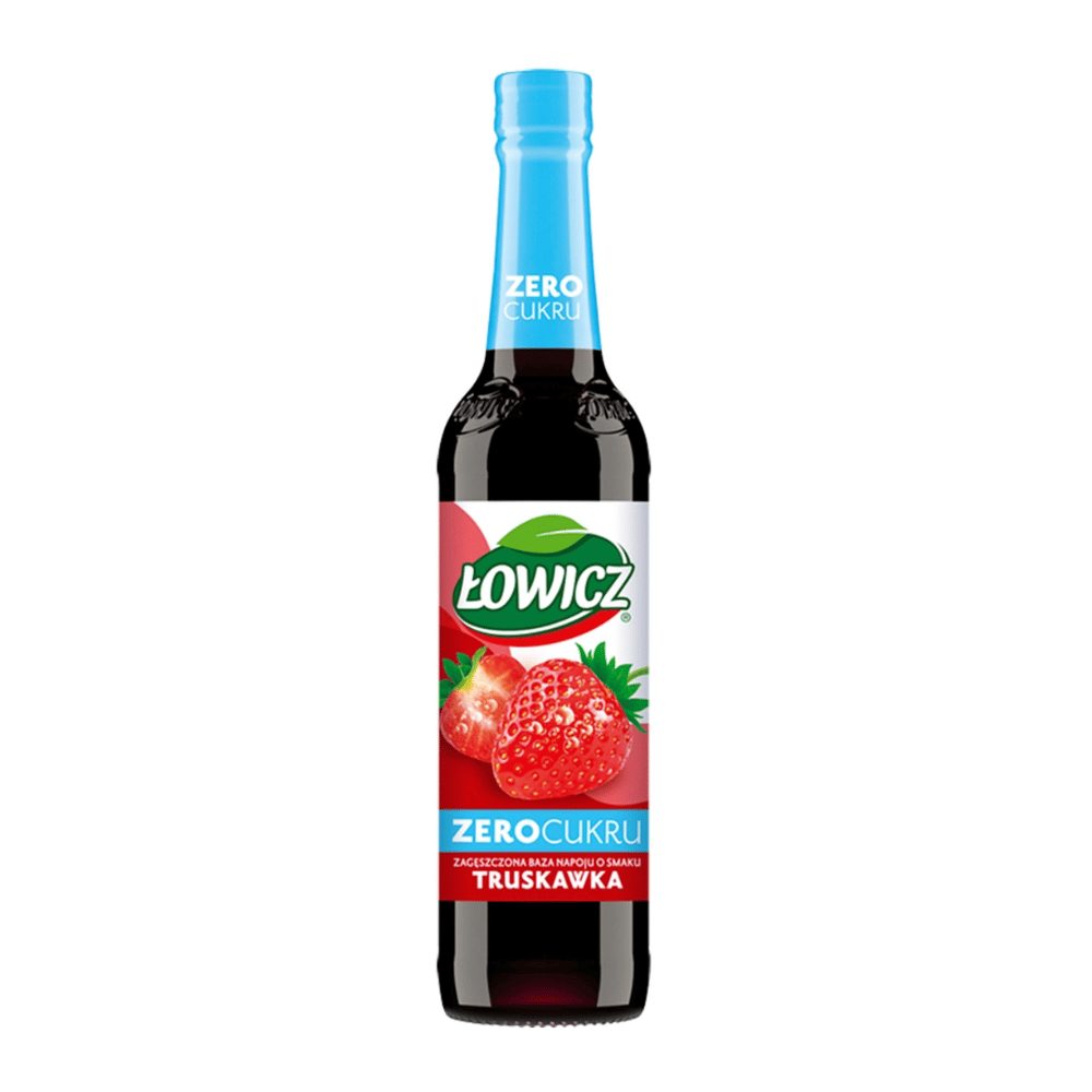 Syrop Łowicz zero cukru truskawka 400 ml