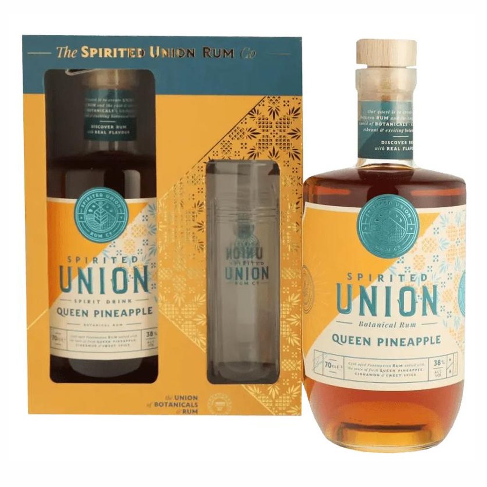 Rum Union Queen Pineapple & Spice + Szklanka 38% 700 ml