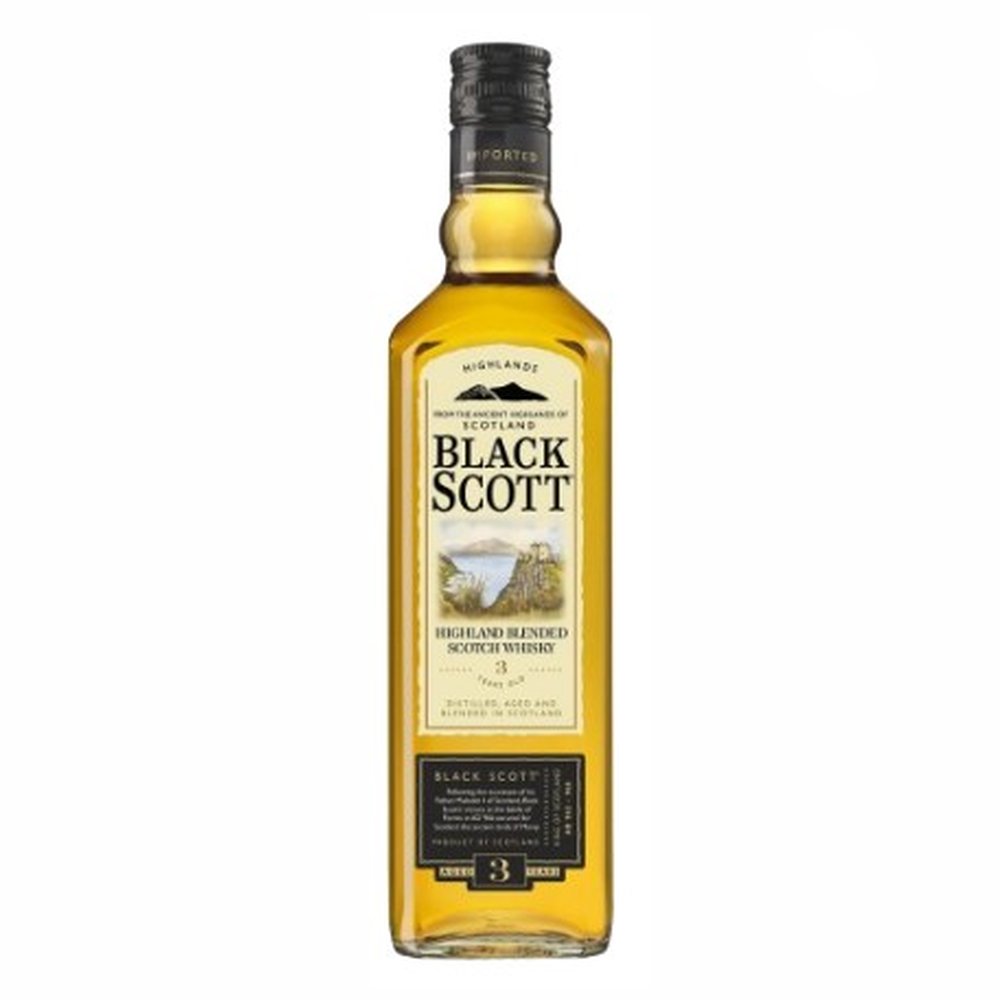 Whisky Black Scott 3YO Miniaturka Scottish 40% 50 ml