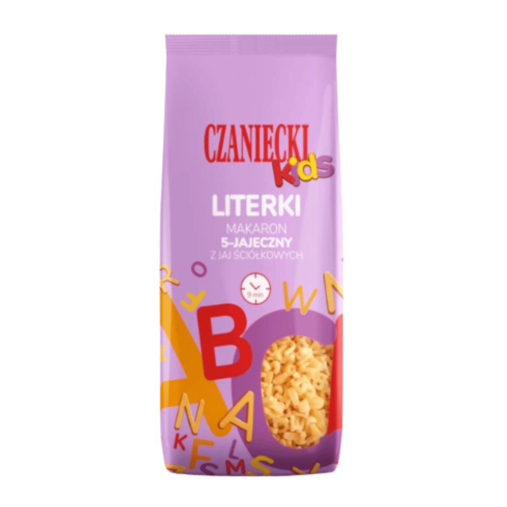 Makaron Czaniecki Kids 5 jajeczny Literki 250g