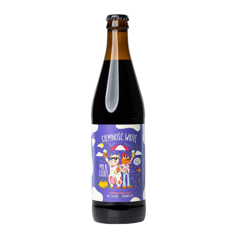 Piwo Moczybroda Ciemność Widzę Blueberry Milk Stout 5,4% 500 ml