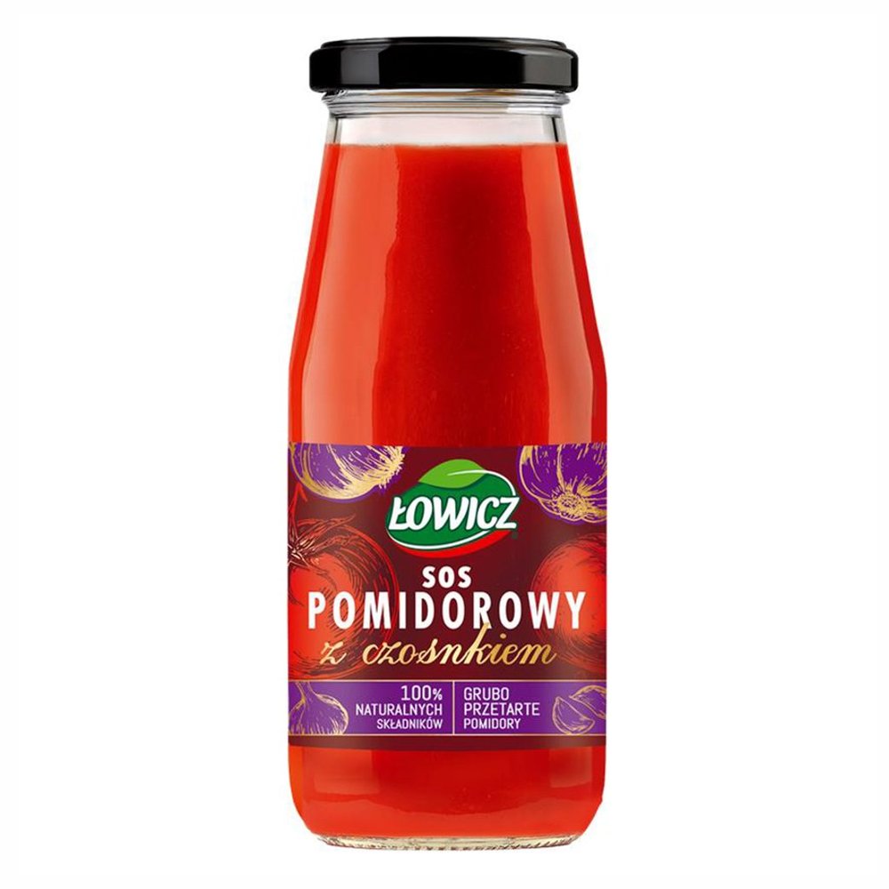 Łowicz Sos Pomidorowy Z Czosnkiem 400 ml