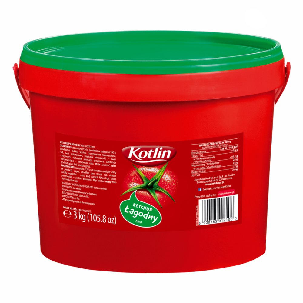 Kotlin Ketchup Łagodny 3000 ml