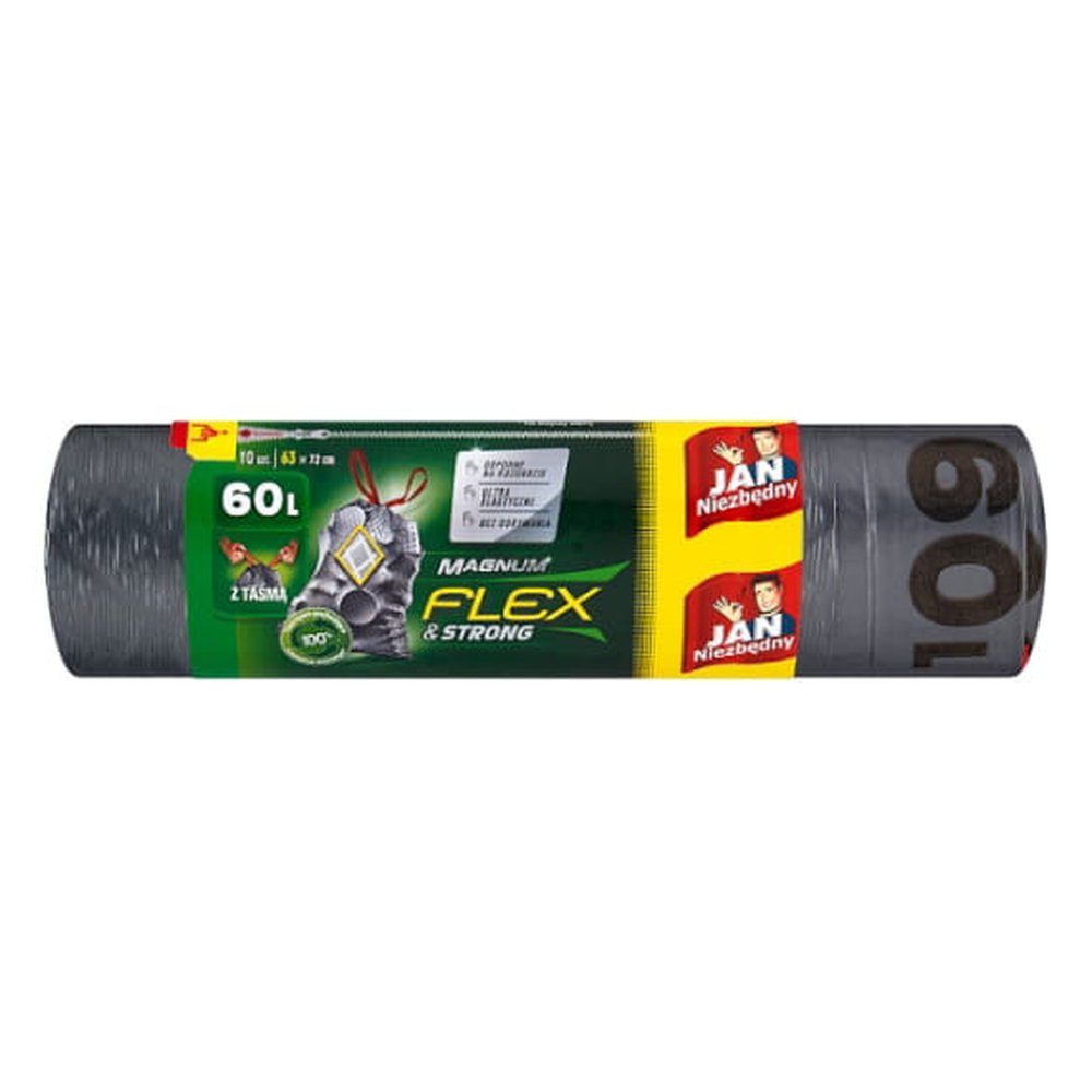 Jan Niezbędny Worki na śmieci z taśmą Flex&Strong 60l 10 szt.