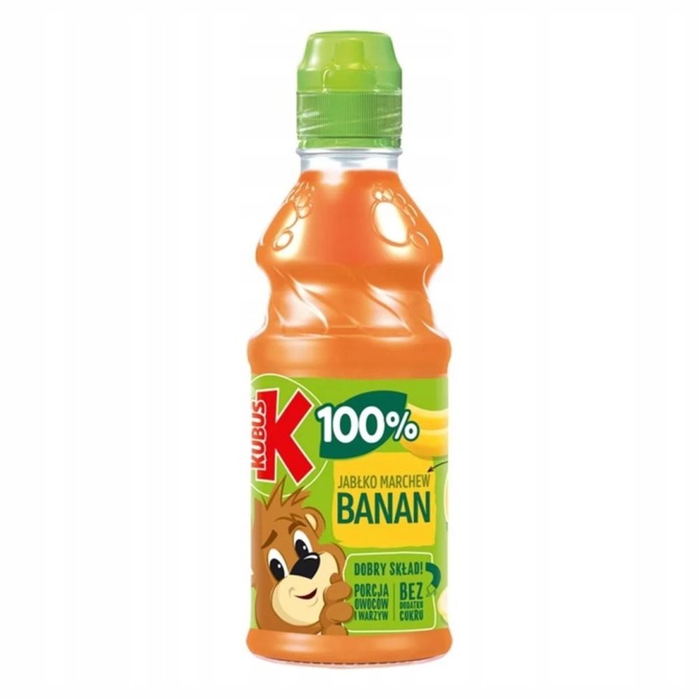 Napój Kubuś sok 100% marchew jabłko banan DRS 300 ml