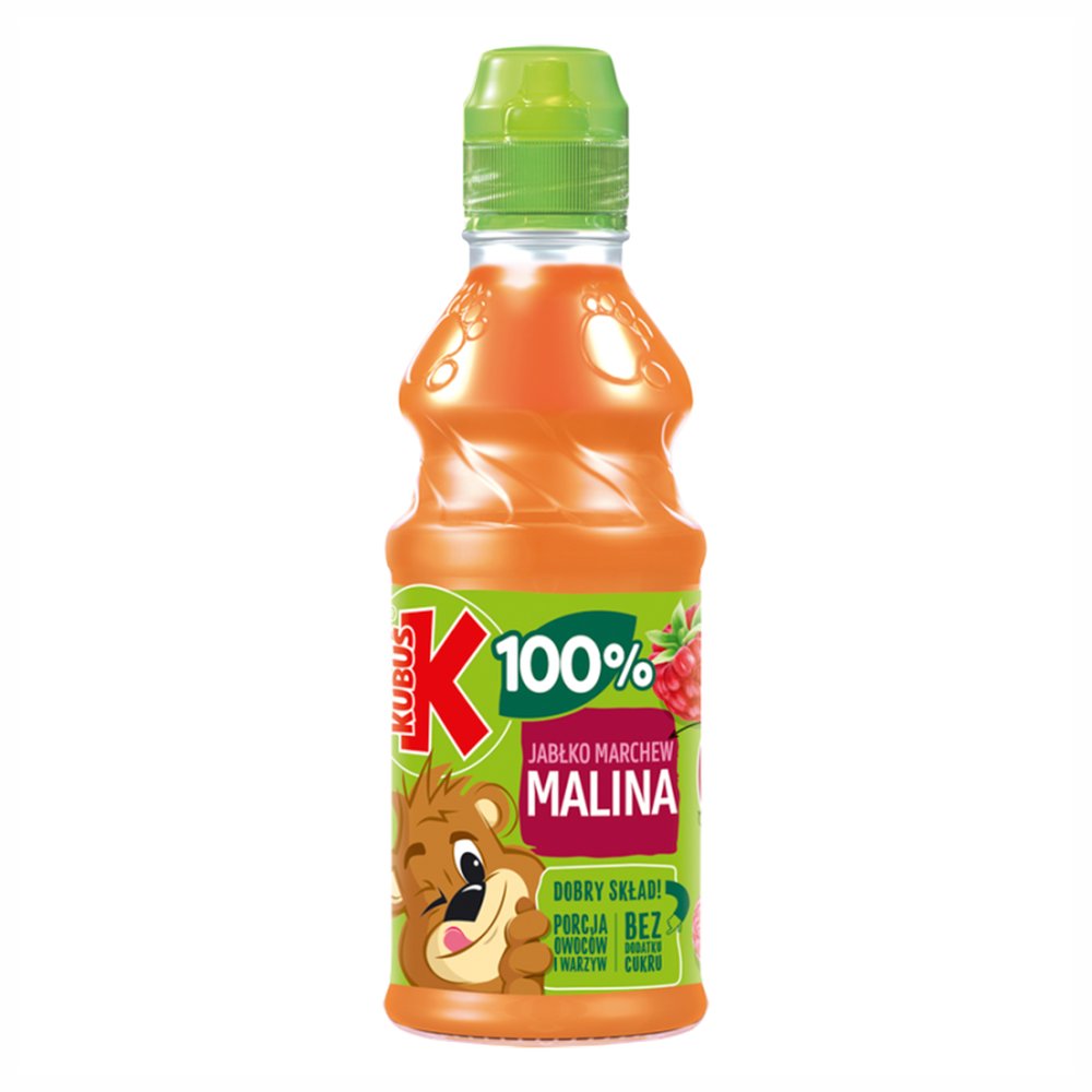 Napój Kubuś Sok 100% malina marchew jabłko DRS 300 ml