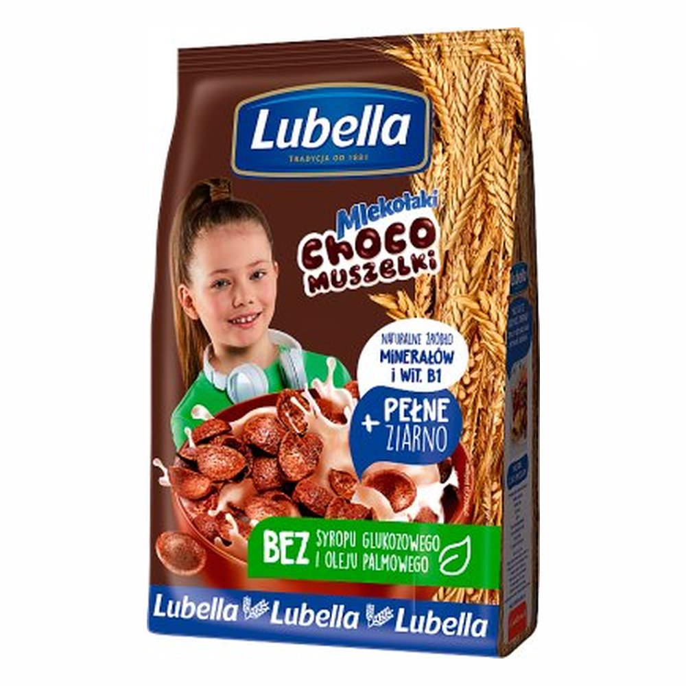 Lubella Choco muszelki Zbożowe muszelki o smaku czekoladowym 500 g