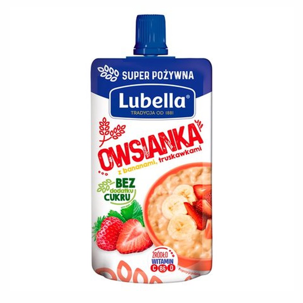 Owsianka z bananami truskawkami Lubella 100 g