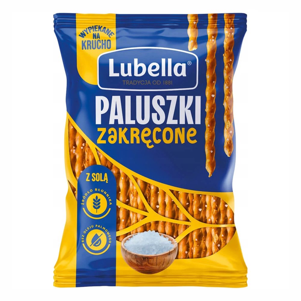 Paluszki Zakręcone z Solą Morską Lubella 70g