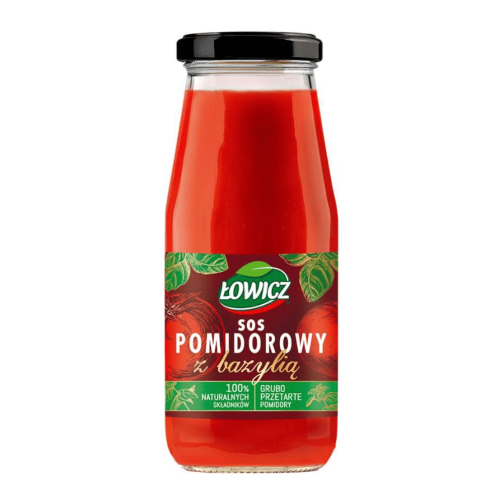 Łowicz Sos Pomidorowy z bazylia 410 g
