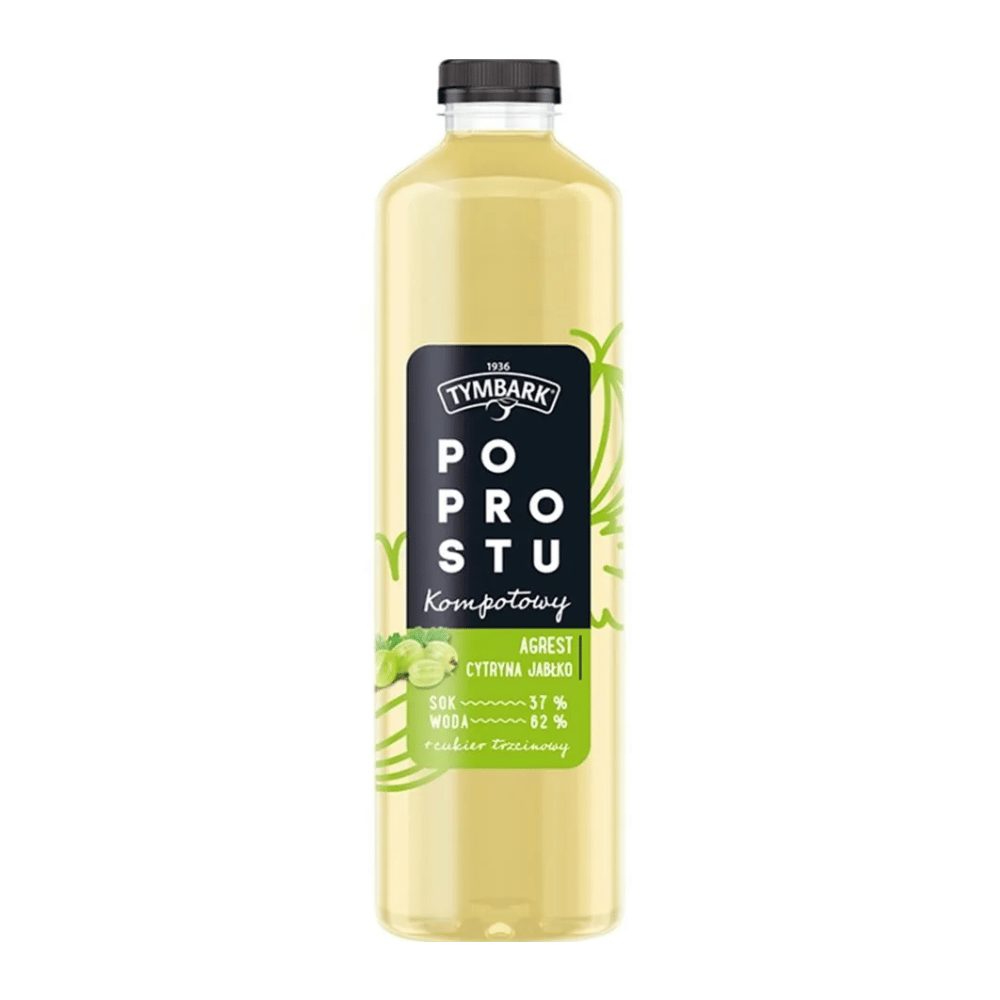 Napój Tymbark Po Prostu Kompotowy Jabłko Agrest Cytryna 1250 ml DRS