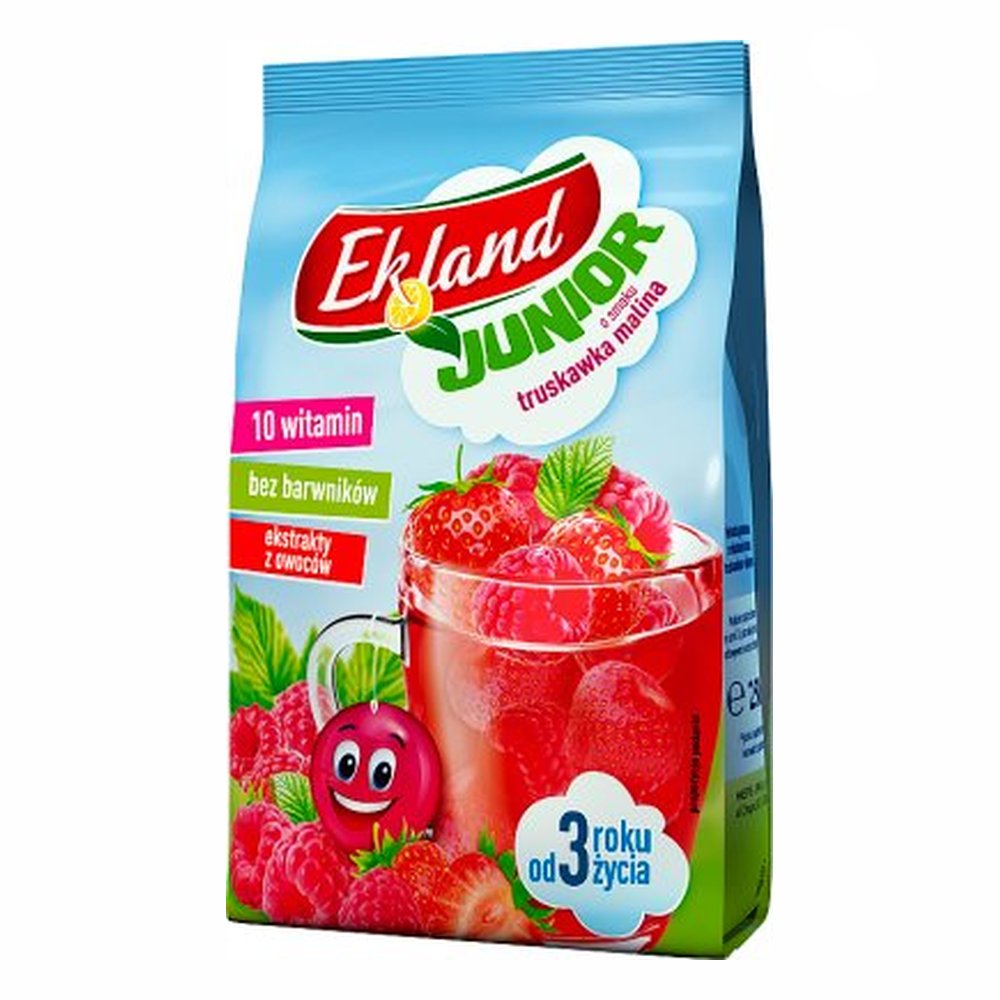 EKLAND Junior Herbatka o smaku malinowo-truskawkowym