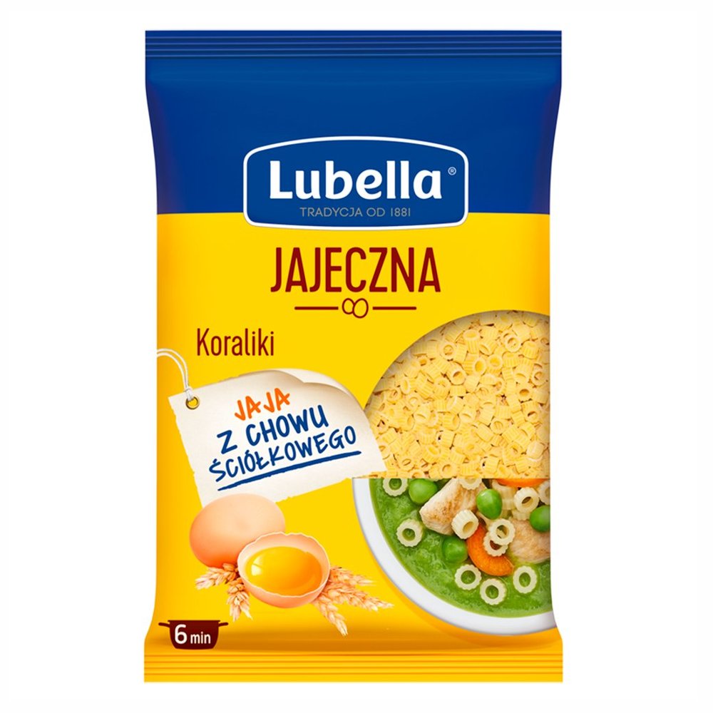 Makaron Koraliki 2-jajeczne na jajkach z chowu ściółkowego 250 g