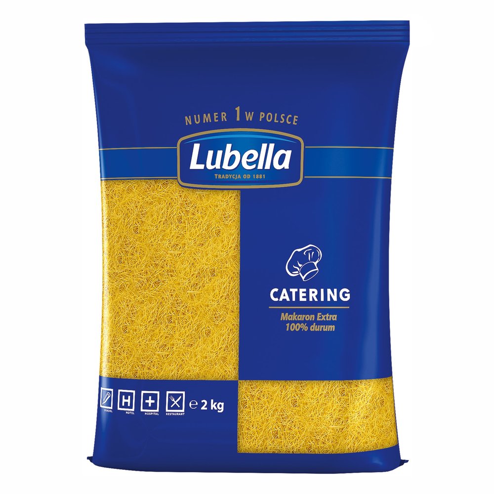 Makaron nitka cięta Lubella catering 2kg 100%