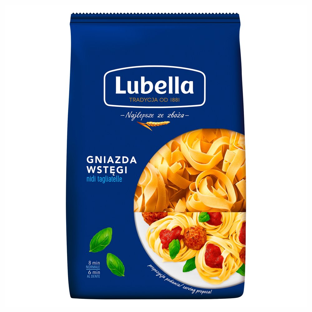 Makaron Lubella gniazda wstęgi tagliatelle 400g