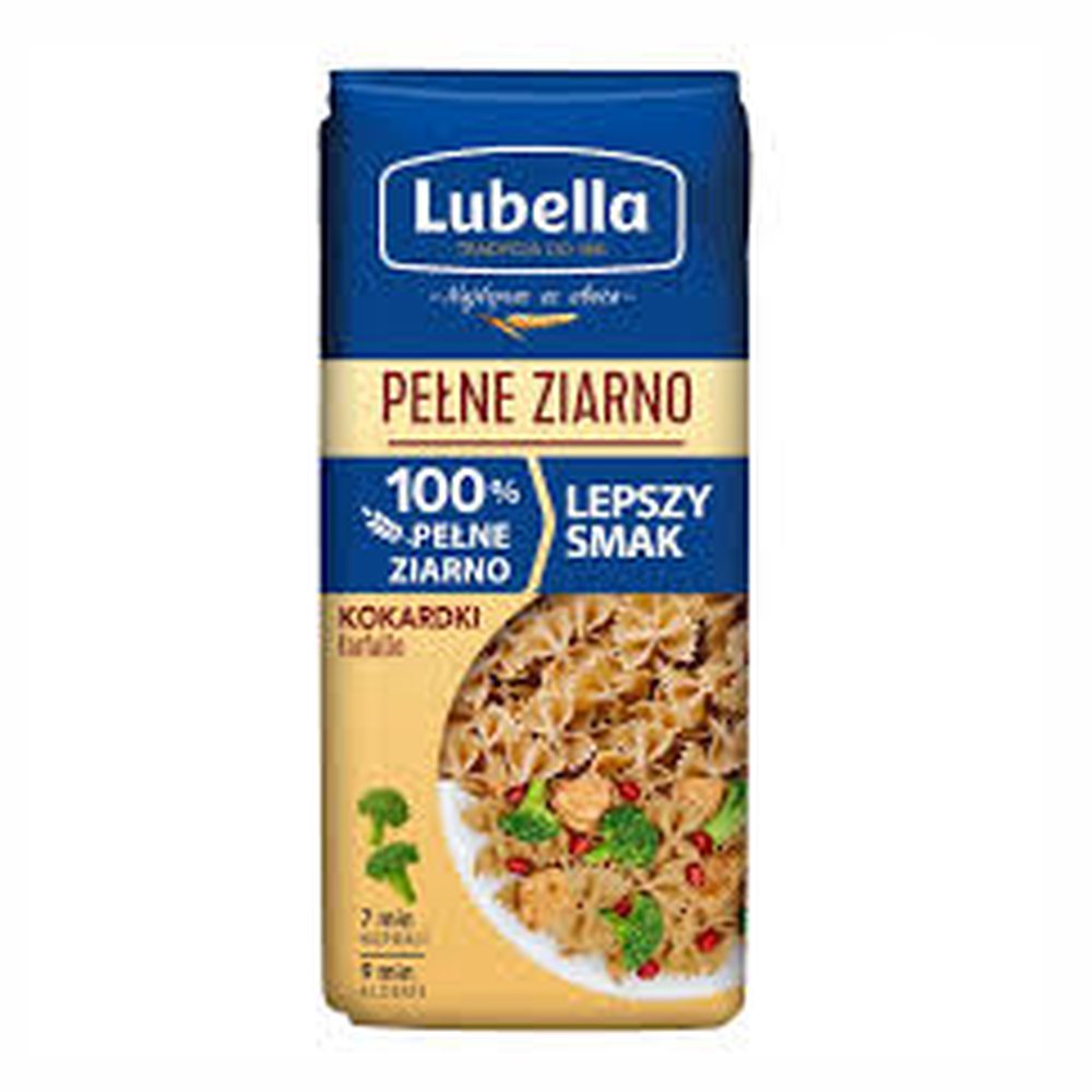 Lubella pełne ziarno makaron kokardki Farfalle 400 g