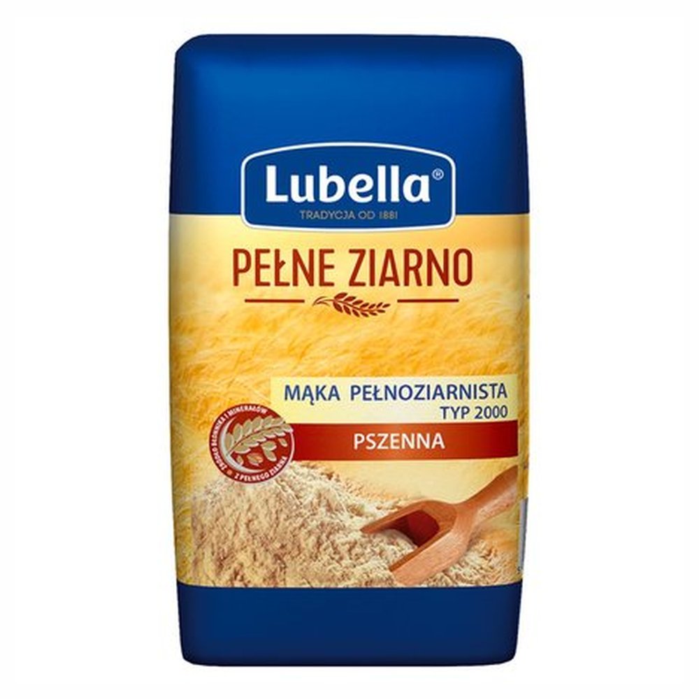 Mąka Lubella Pełne Ziarno pełnoziarnista pszenna typ 2000 1 kg