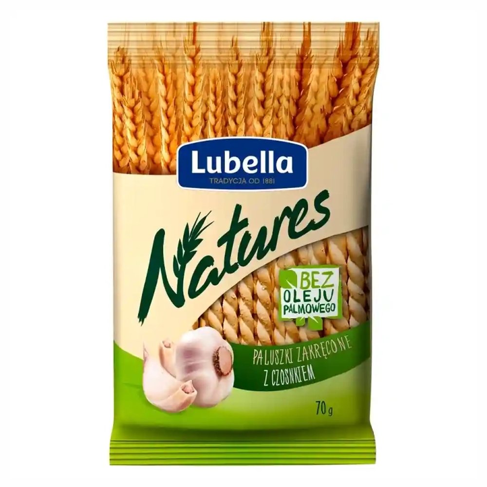Lubella Natures Paluszki zakręcone z czosnkiem 70 g