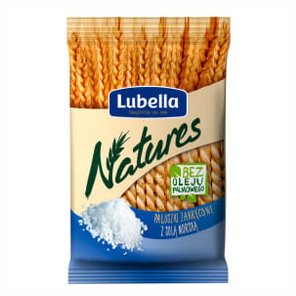 Paluszki Natures Lubella zakręcone z solą morską 70 g