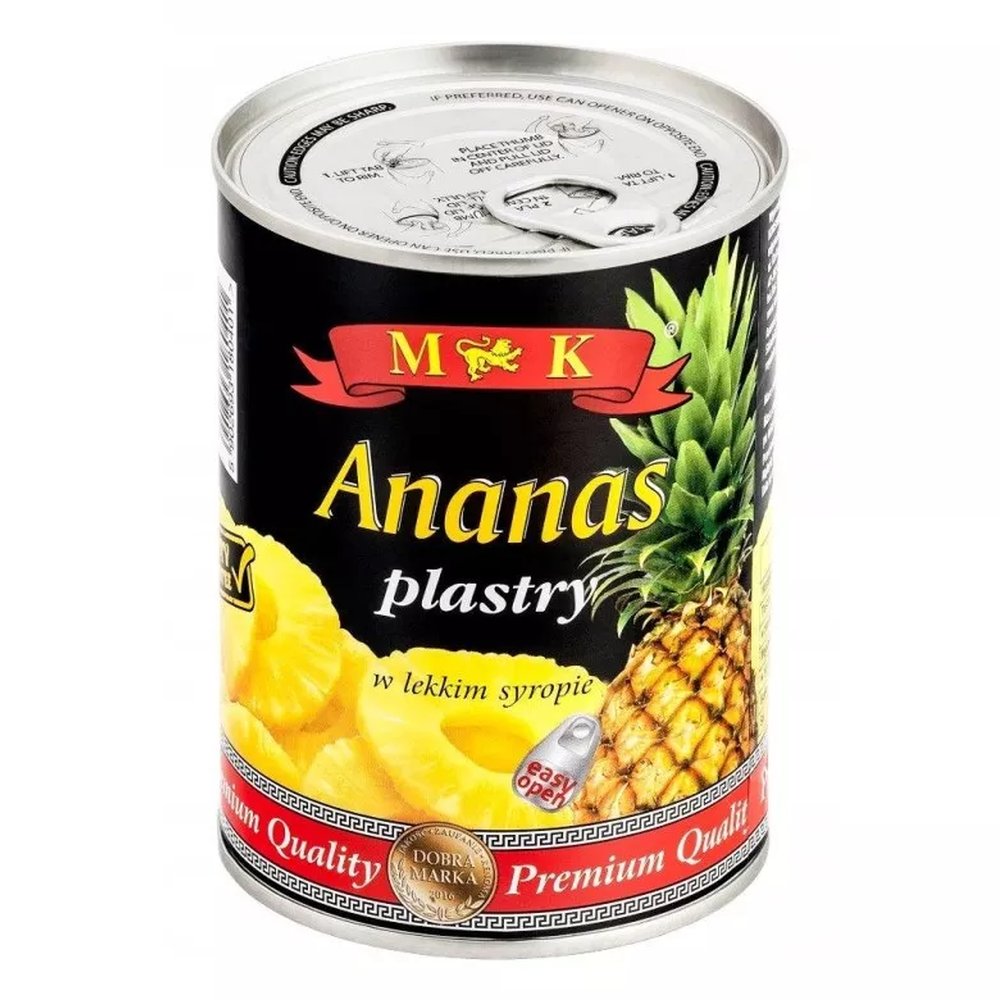 MK Ananas plastry w lekkim syropie 565 g