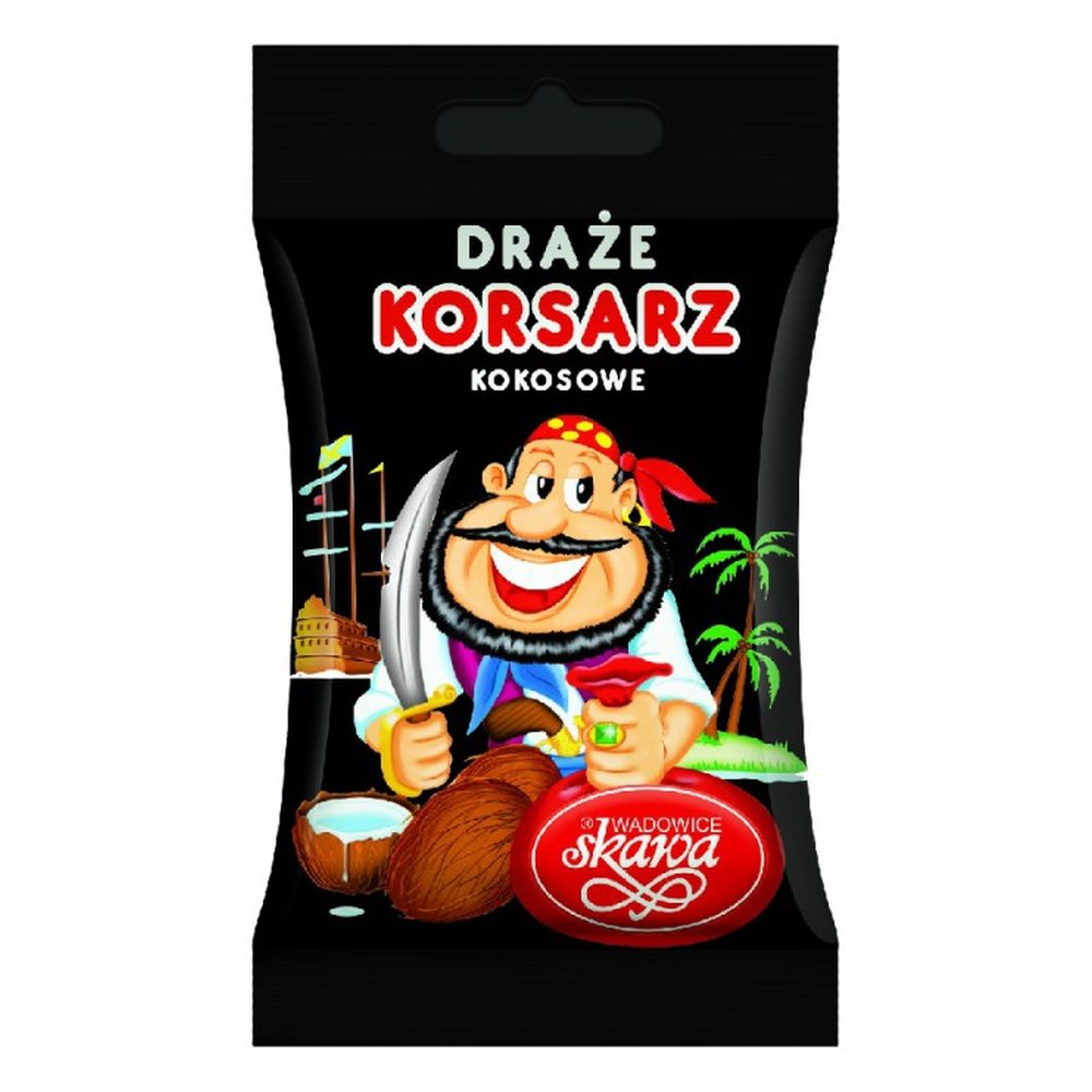 Skawa Draże Korsarz Kokosowe 70 g