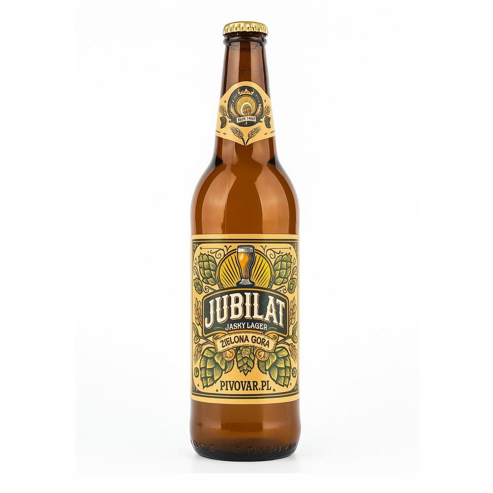 Piwo Jubilat Jasny Lager Zielona Góra 3,5% 500 ml