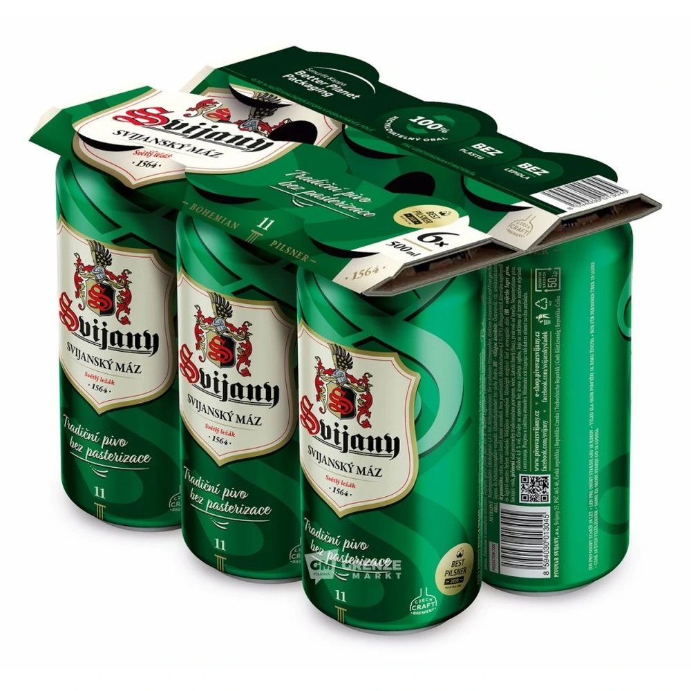 Piwo Svijany Svijansky Maz 11° Jasne Lager 6 x 500 ml puszka