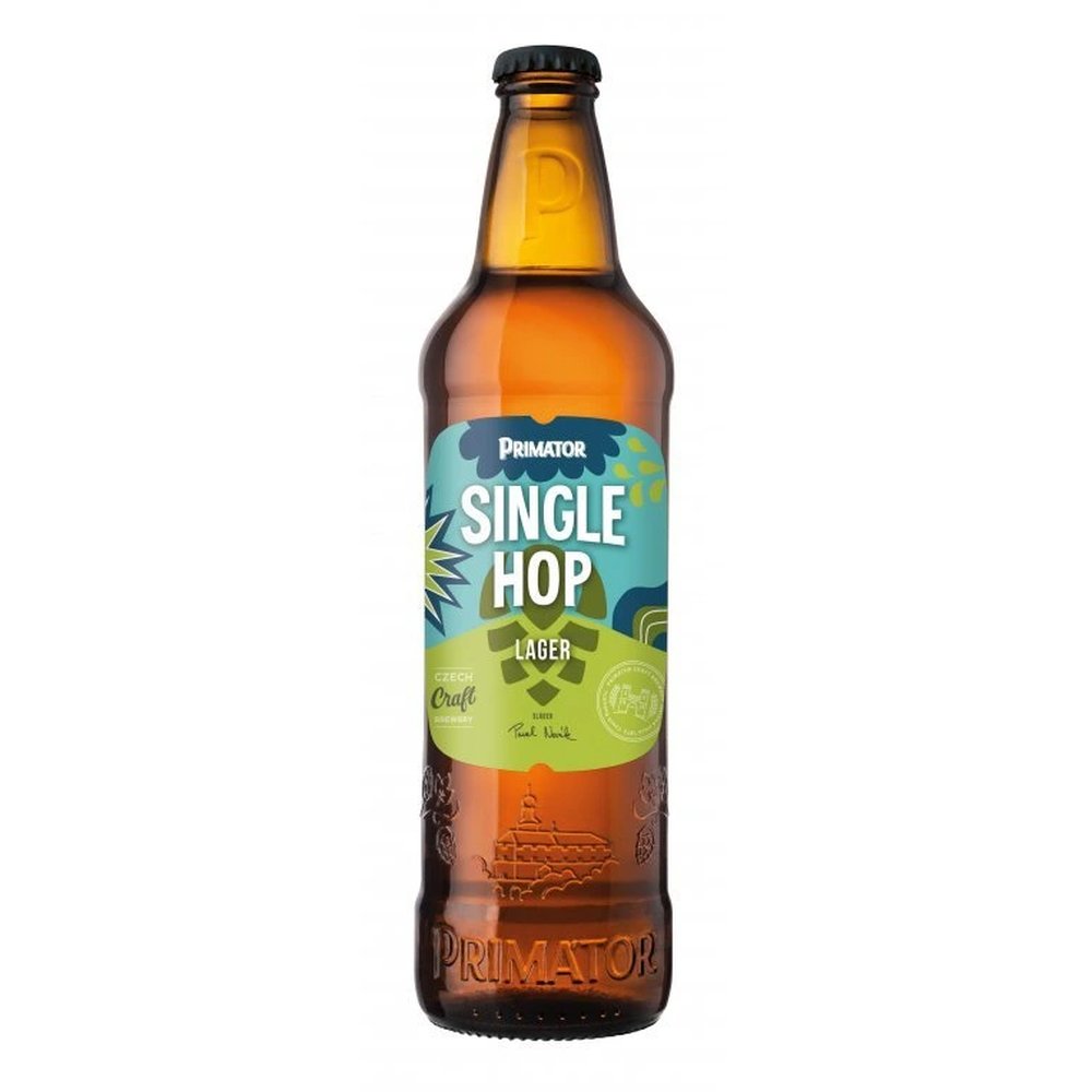 Piwo Primator Single Hop Lager 4,8% 500 ml