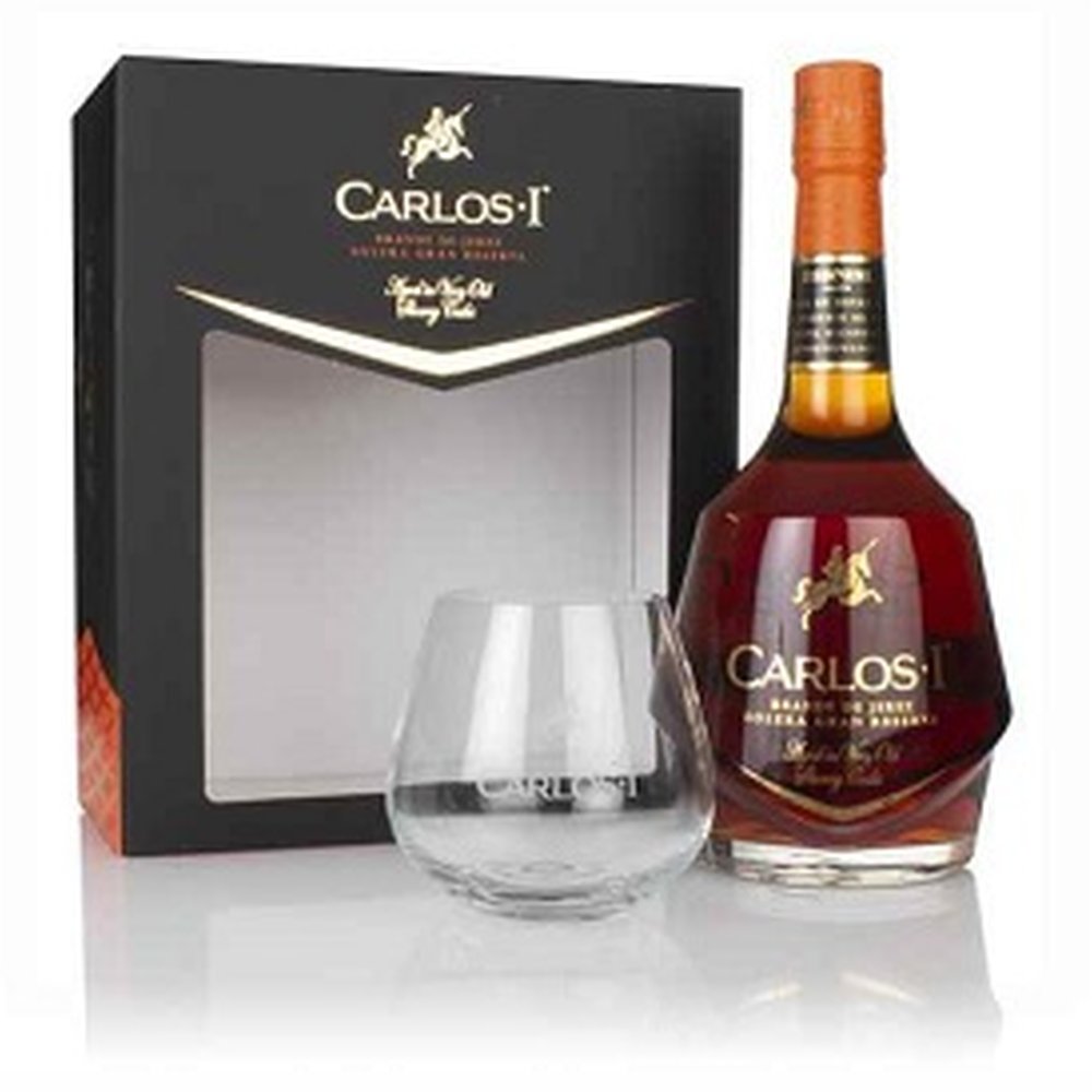Koniak Gran Reserva Carlos De Jerez Solera + Szklanka 40% 700 l