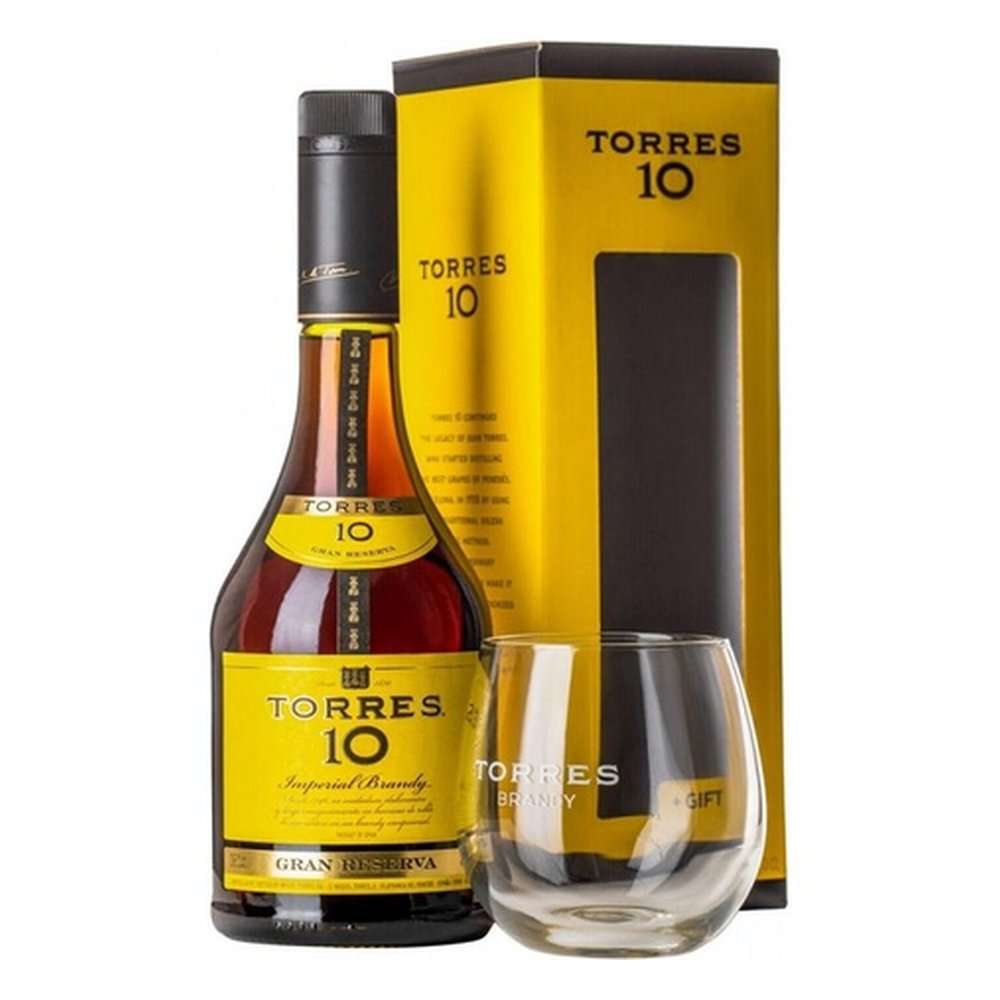 Koniak Torres 10YO + Kieliszek 38% 700 ml