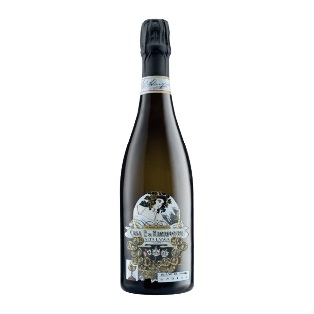 Wino musujące Mirafiore Alta Langa DOCG Blanc de Noir 12,5% białe wytrawne 7500 ml