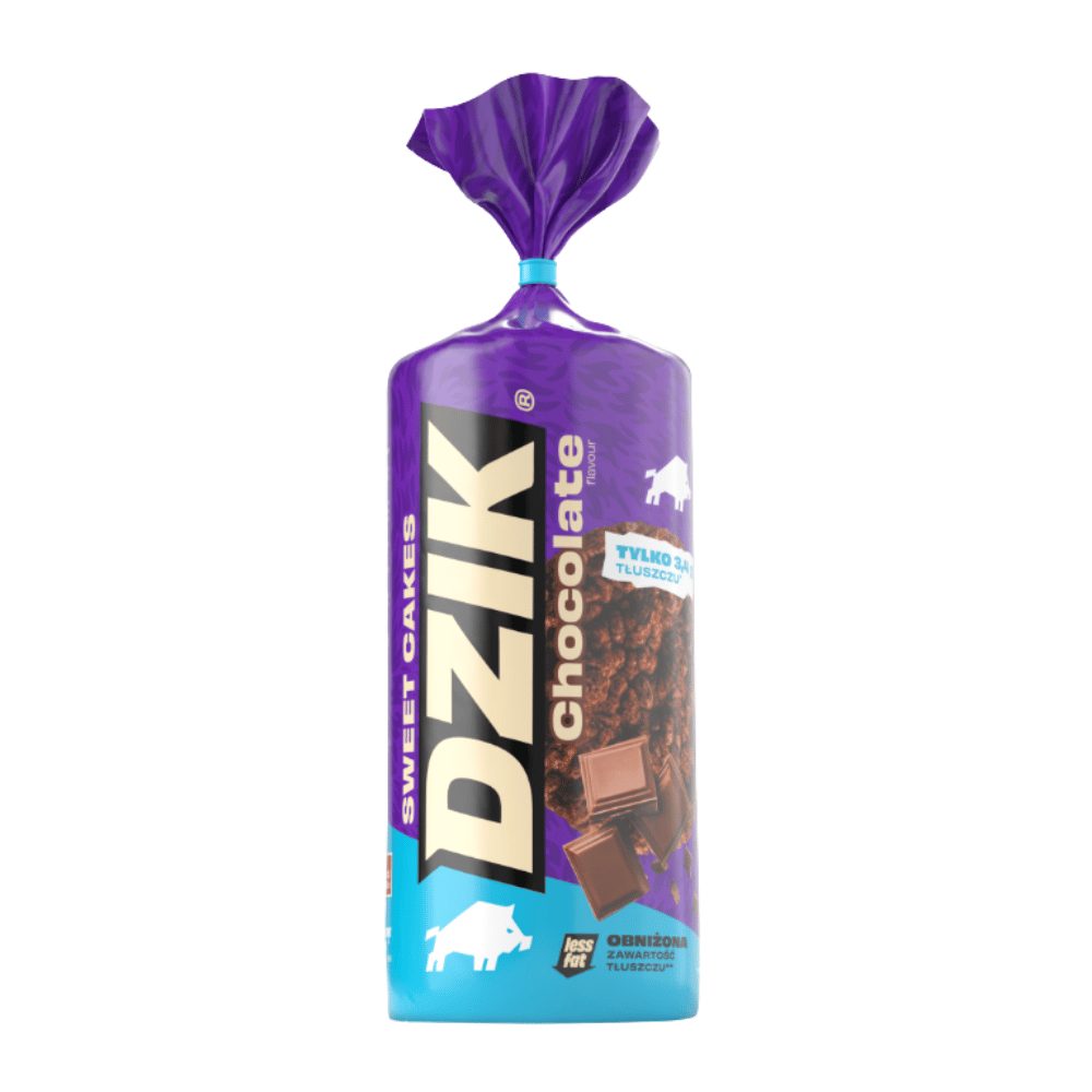 Wafle ryżowo-kukurydziane Dzik chocolate low fat 168g