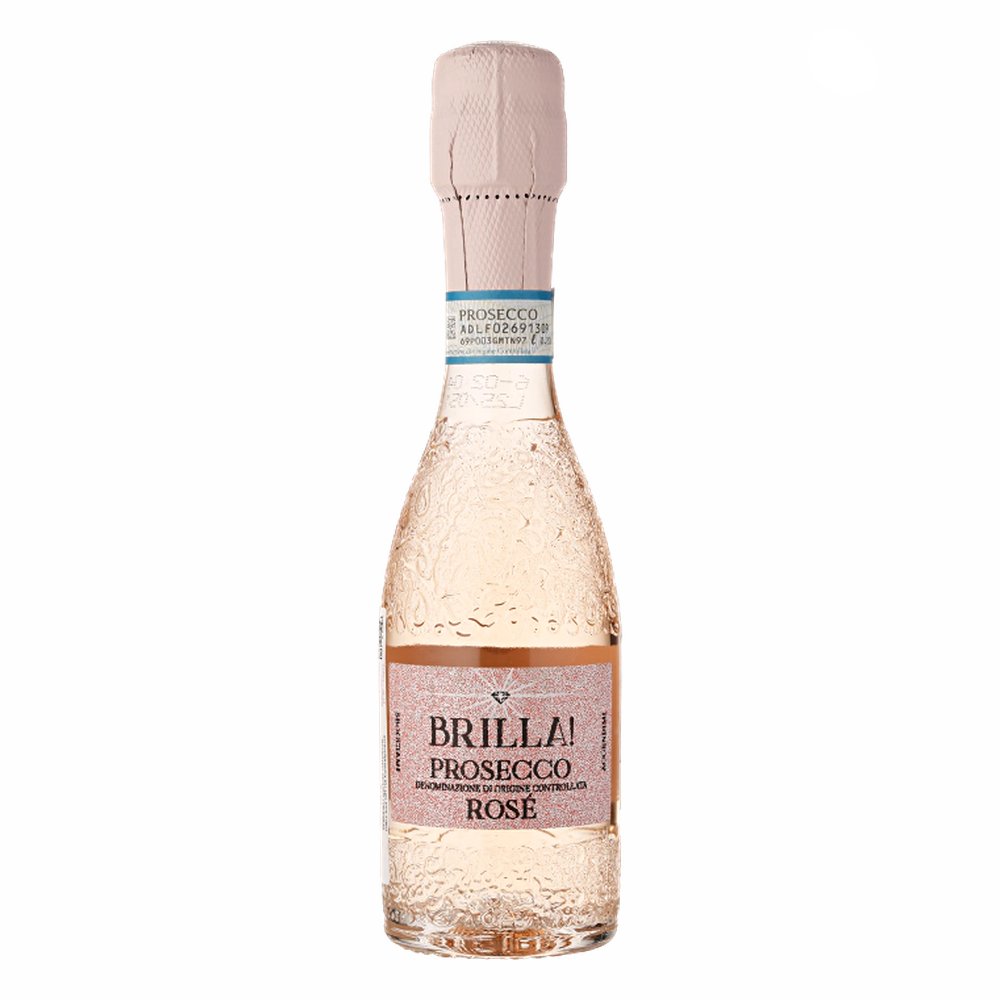 Wino Musujące Prosecco Brilla Rose Extra Dry 11% różowe półwytrawne 200 ml