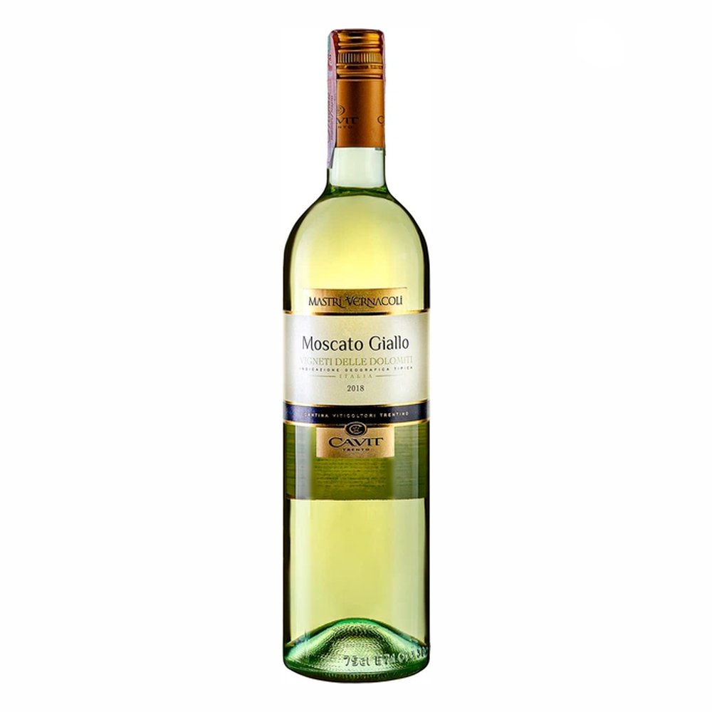 Wino Cavit Mastri Vernacoli Moscato Giallo Vigneti Delle Dolomiti Igt białe półwytrawne 750 ml