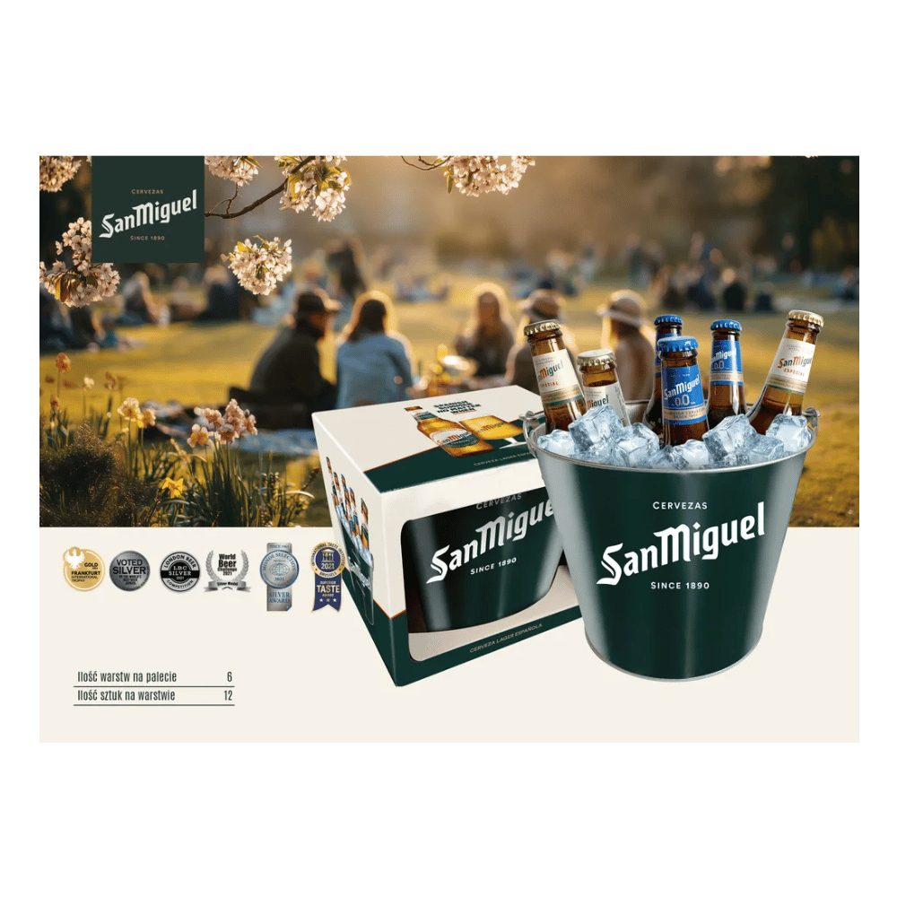 Piwo San Miguel 6 x 250 ml + wiaderko