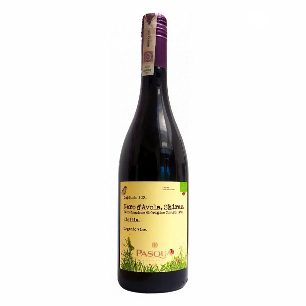 Wino Nero Pasqua Bio D'avola Shiraz 13% czerwone wytrawne 750 ml