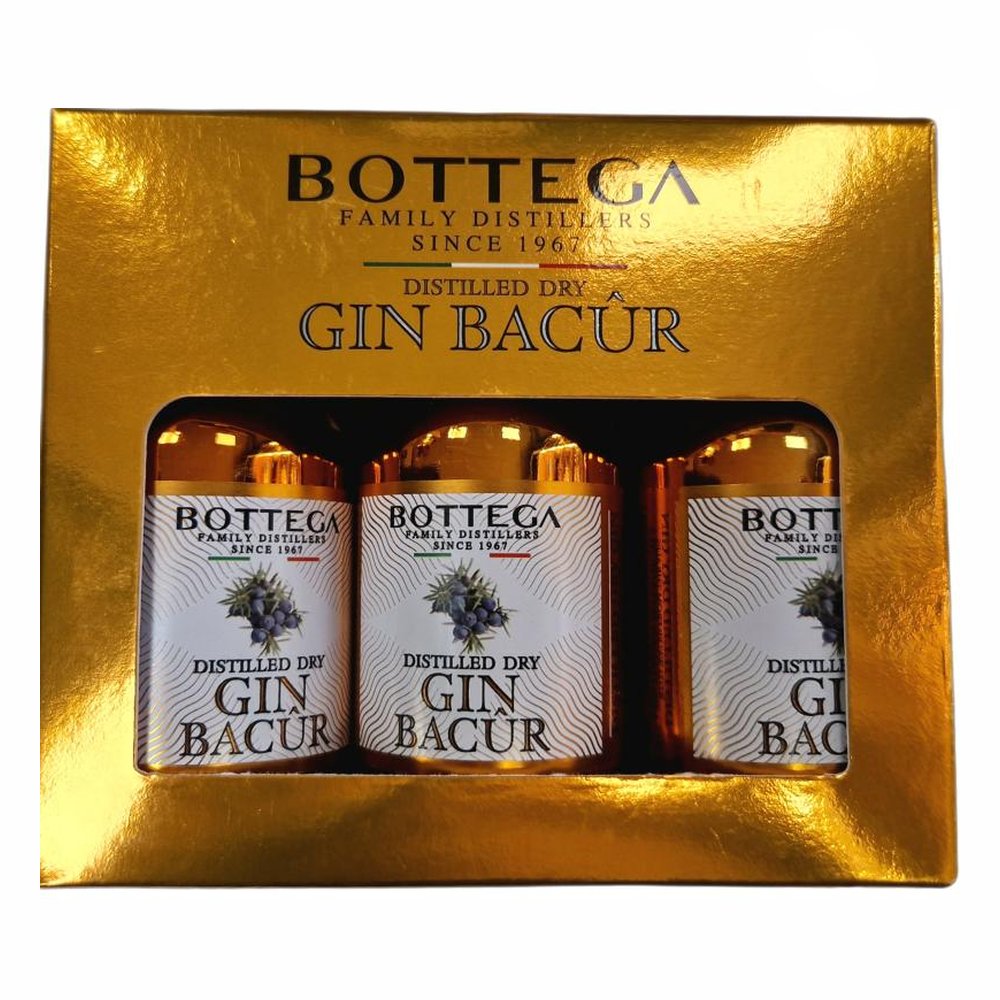 Gin Bottega Bacur Zestaw 3 Szt Miniaturki 40% 50 ml