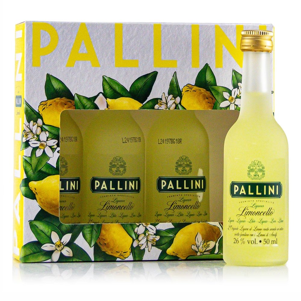 Likier Limoncello Pallini Zestaw Miniaturka 26% 4 x 50 ml