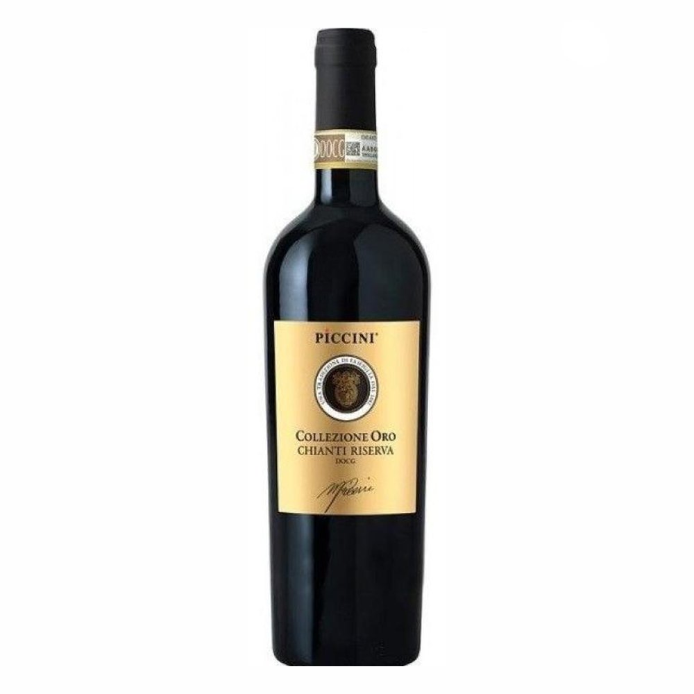 Wino Chianti Piccini Collezione Oro Docg czerwone wytrawne 3 x 750 ml Drewniana Skrzynka