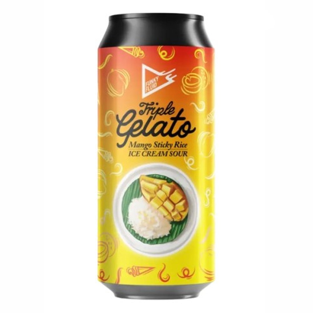 Funky Fluid Triple Gelato Mango Sticky Rice Ice Cream Sour Kokos 0% 500 ml Puszka