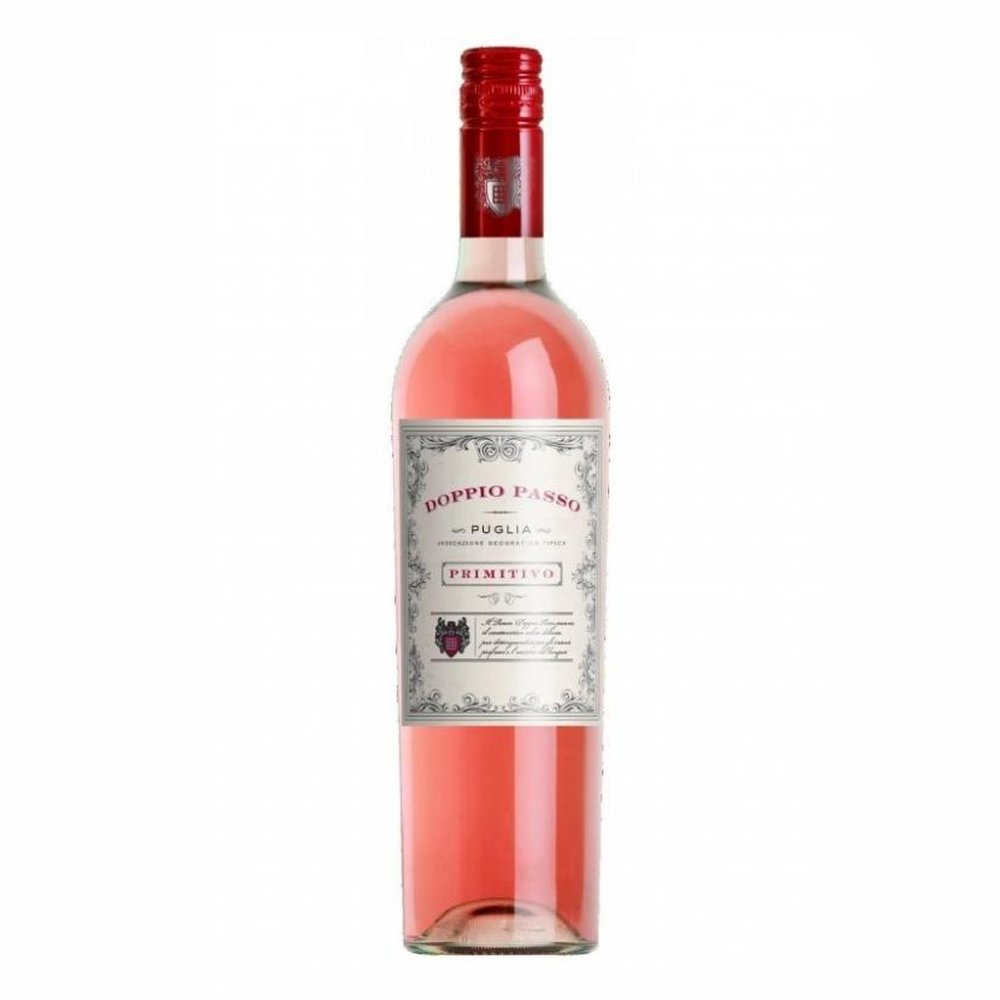 Wino Doppio Passo Rosato Puglia 14,5% różowe półwytrawne 750 ml