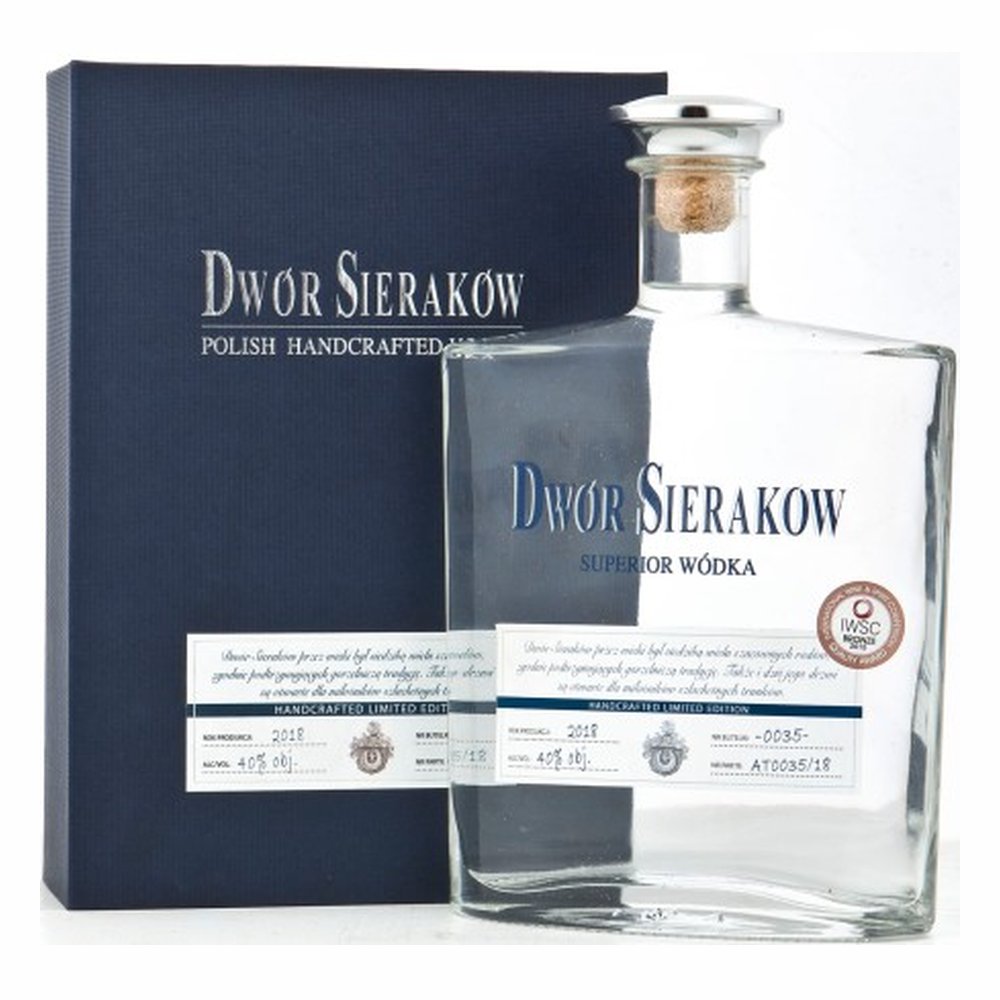 Wódka Dwór Sieraków Superior Polish Handcrafted 2022 Pudełko 40% 700 ml