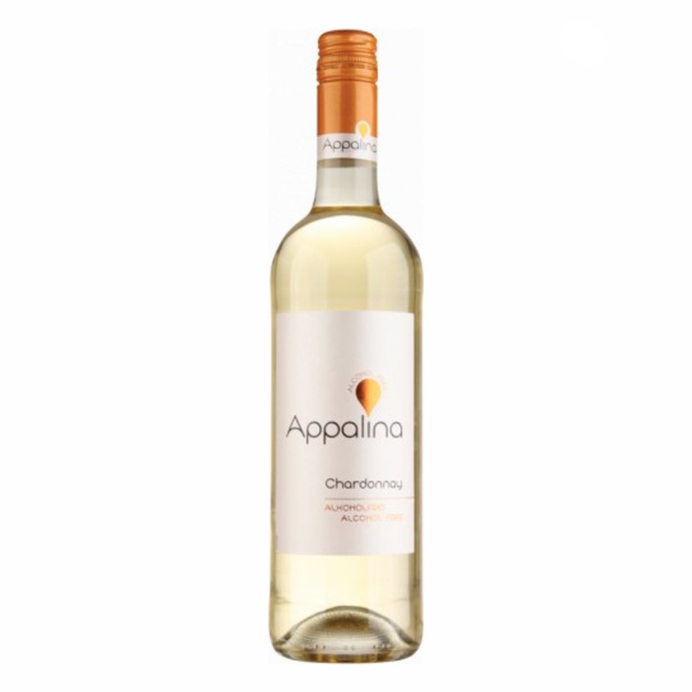 Wino Musujące Appalina Chardonnay Bezalkoholowe 0% białe półsłodkie 750 ml