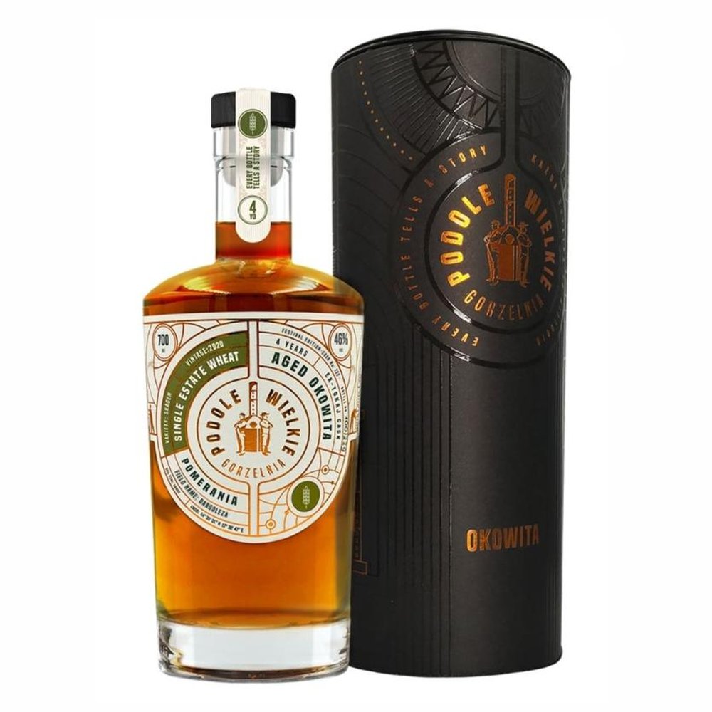 Okowita Podole Wielkie Starzona Pszenica 4YO Ex Tokaj Cask  46% 700 ml Tuba