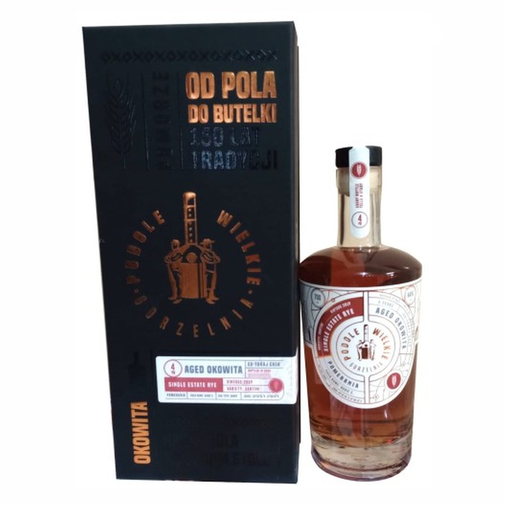 Okowita Podole Wielkie Żyto Ex Tokaj Premium 44% 700 ml w opakowaniu