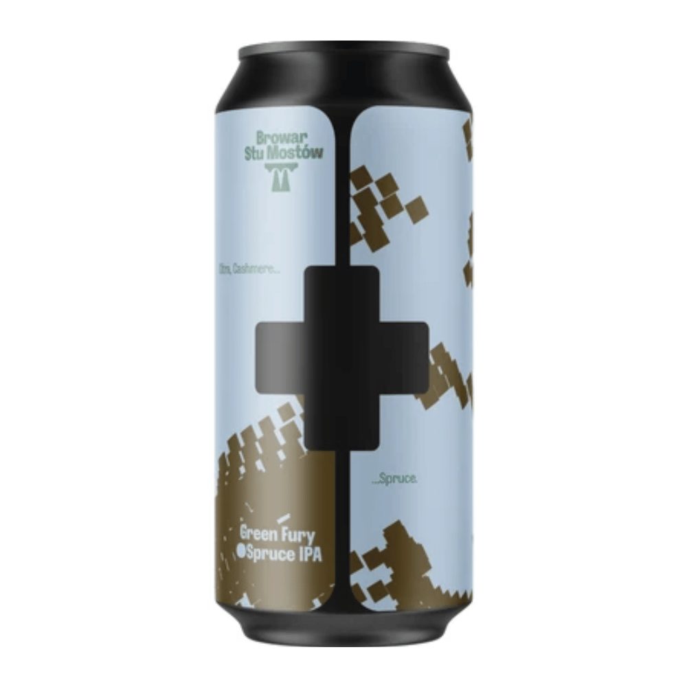 Piwo Browar Stu Mostów Green Fury Spruce IPA 6,2% 440 ml puszka