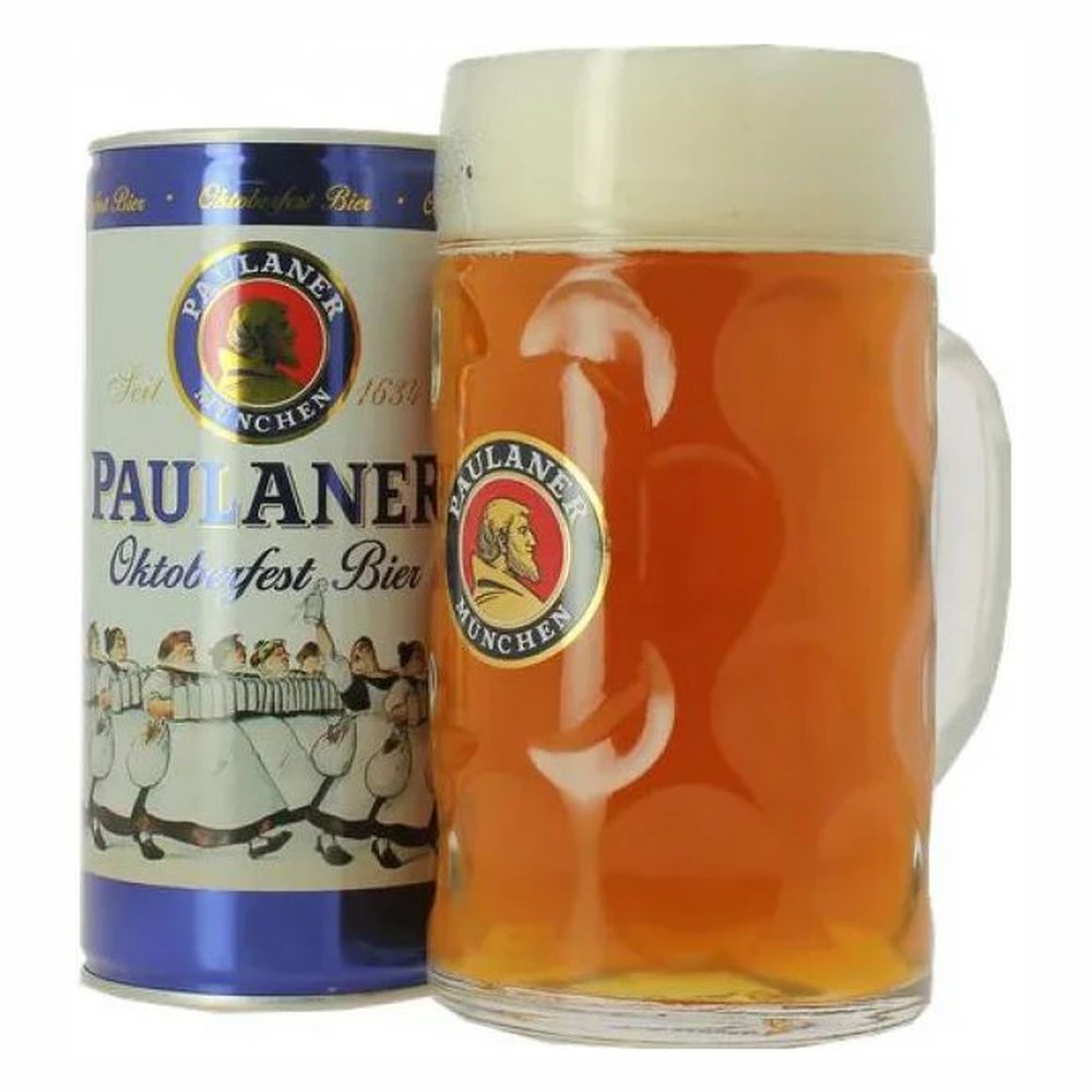Piwo Paulaner Oktoberfest + Kufel 6% 1000 ml Puszka